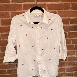 Casey & Max White Button-Down Shirt - Women's